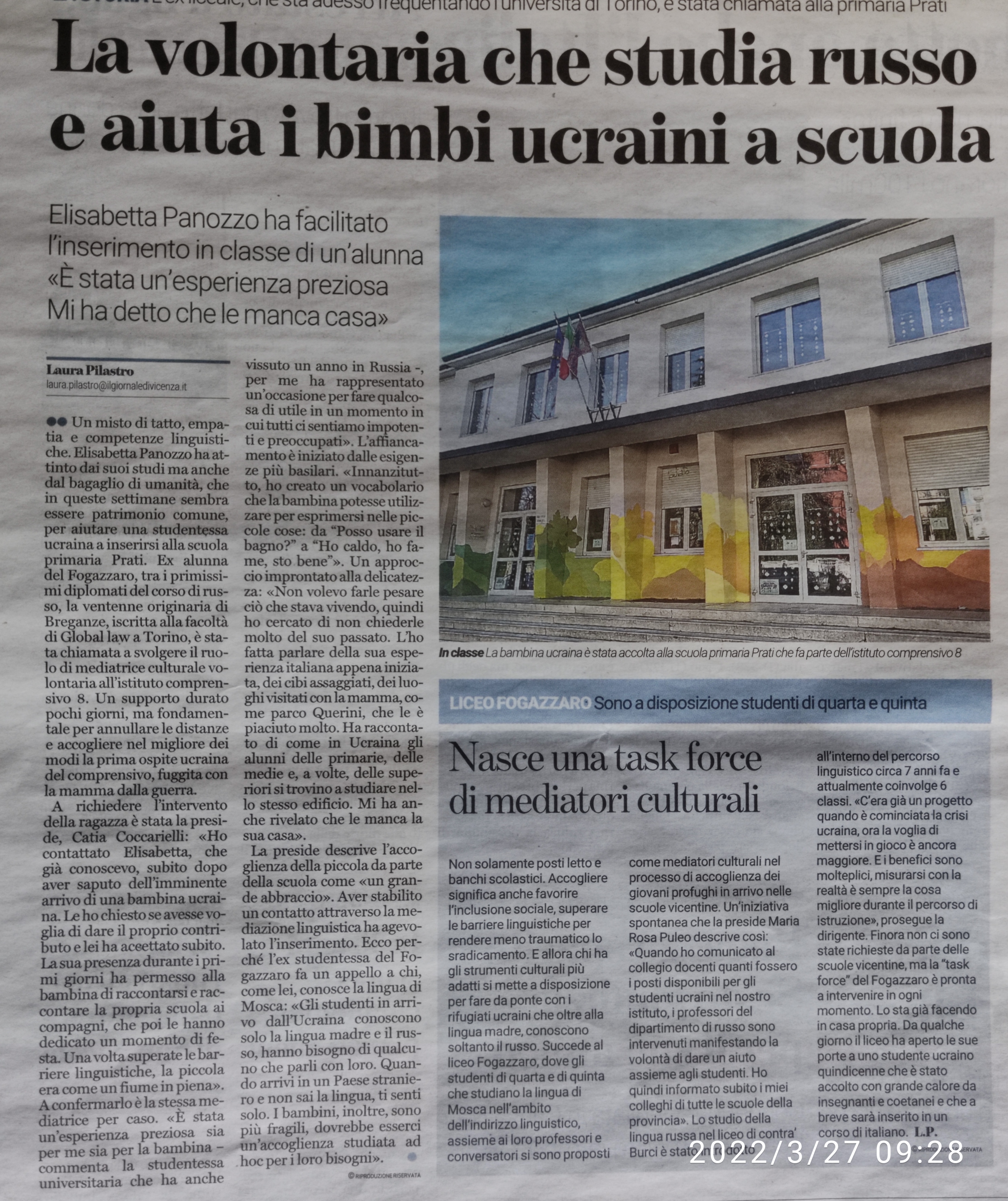 Mediatore per ragazzina ucraina scuola Prati